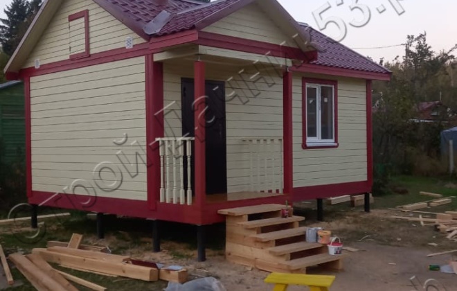 4 Брусовая баня  Б-11, 6х4м, 26 М², Московская область, Ступинский район, СНТ Дубрава-2. (1)